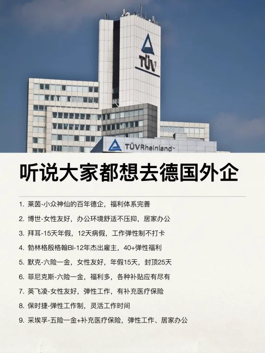 听说大家都想去德国外企，整理好了30家