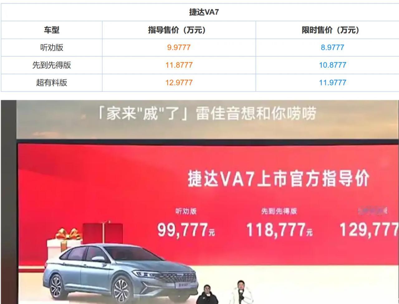 靠着车标和名字，捷达VA7来割最后一波“韭菜”
绝对没有看不起，看不上捷达VA7