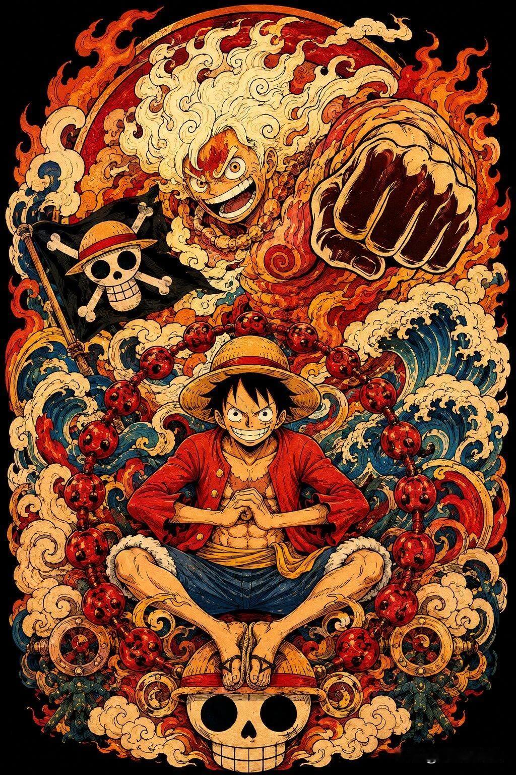 童年回忆｜海贼王个性创意动漫壁画