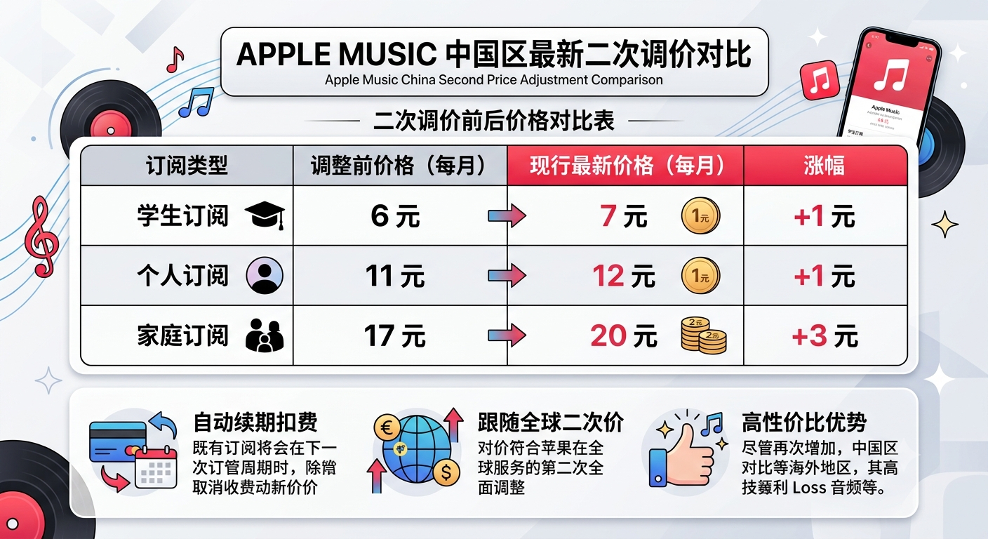 苹果回应AppleMusic涨价妈呀，AppleMusic也涨价了？？个人版每月