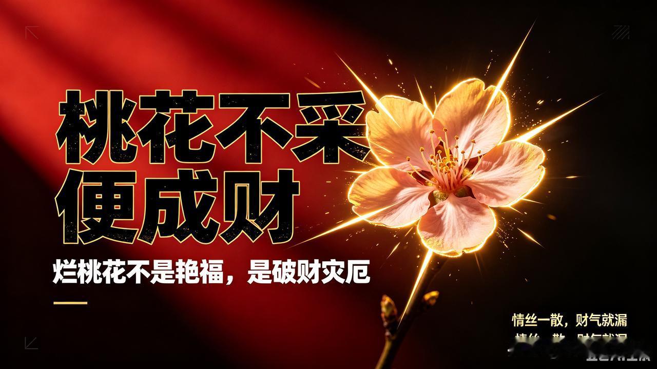 桃花不采便成财，多少男人毁在烂桃花手里😤
 
不少人想不通，自己踏实干活、勤恳