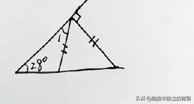 1977年老高考几何题，已知28度，∠1究竟等于多少度？