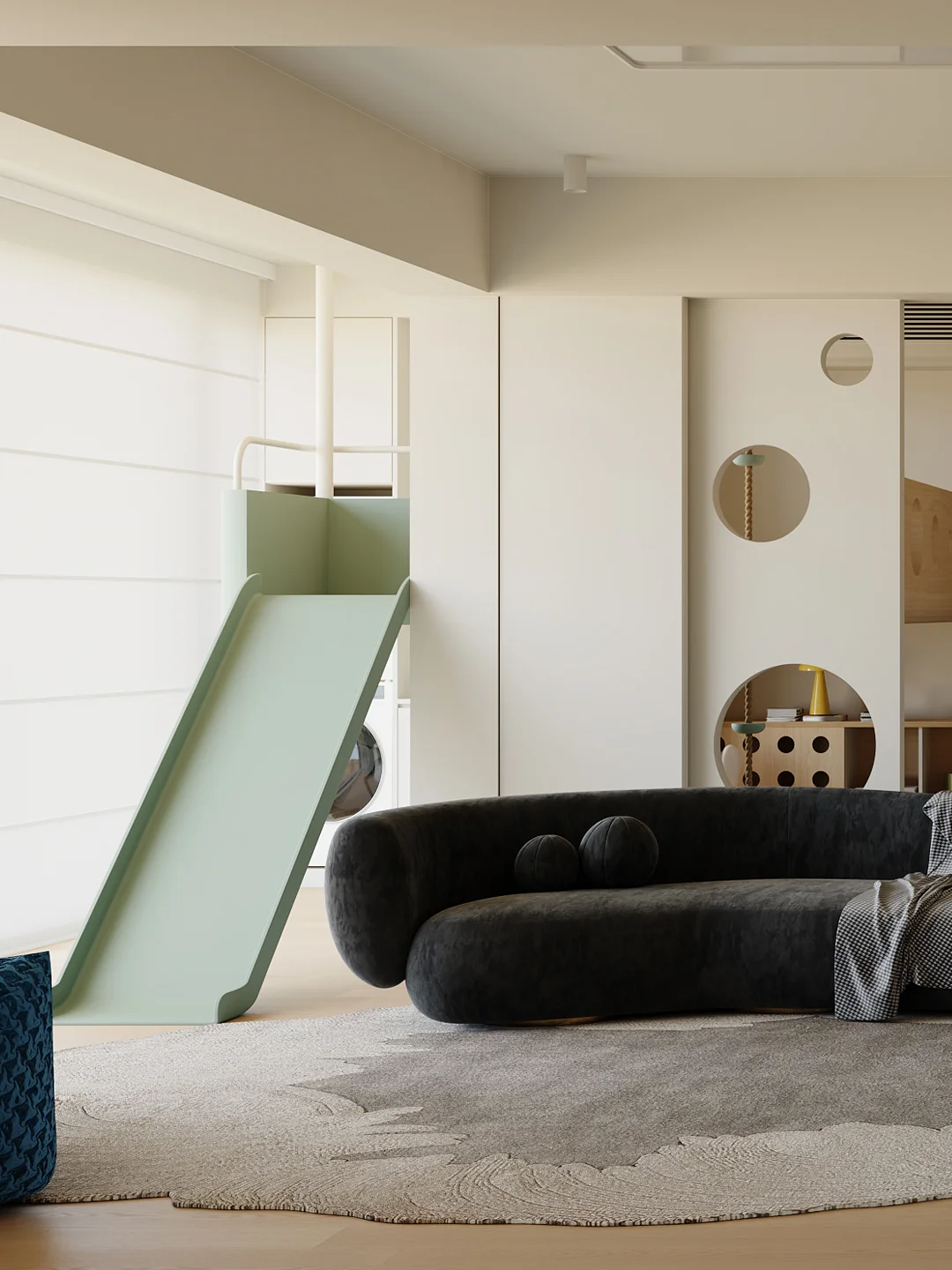 这是个会发光的滑梯啊！