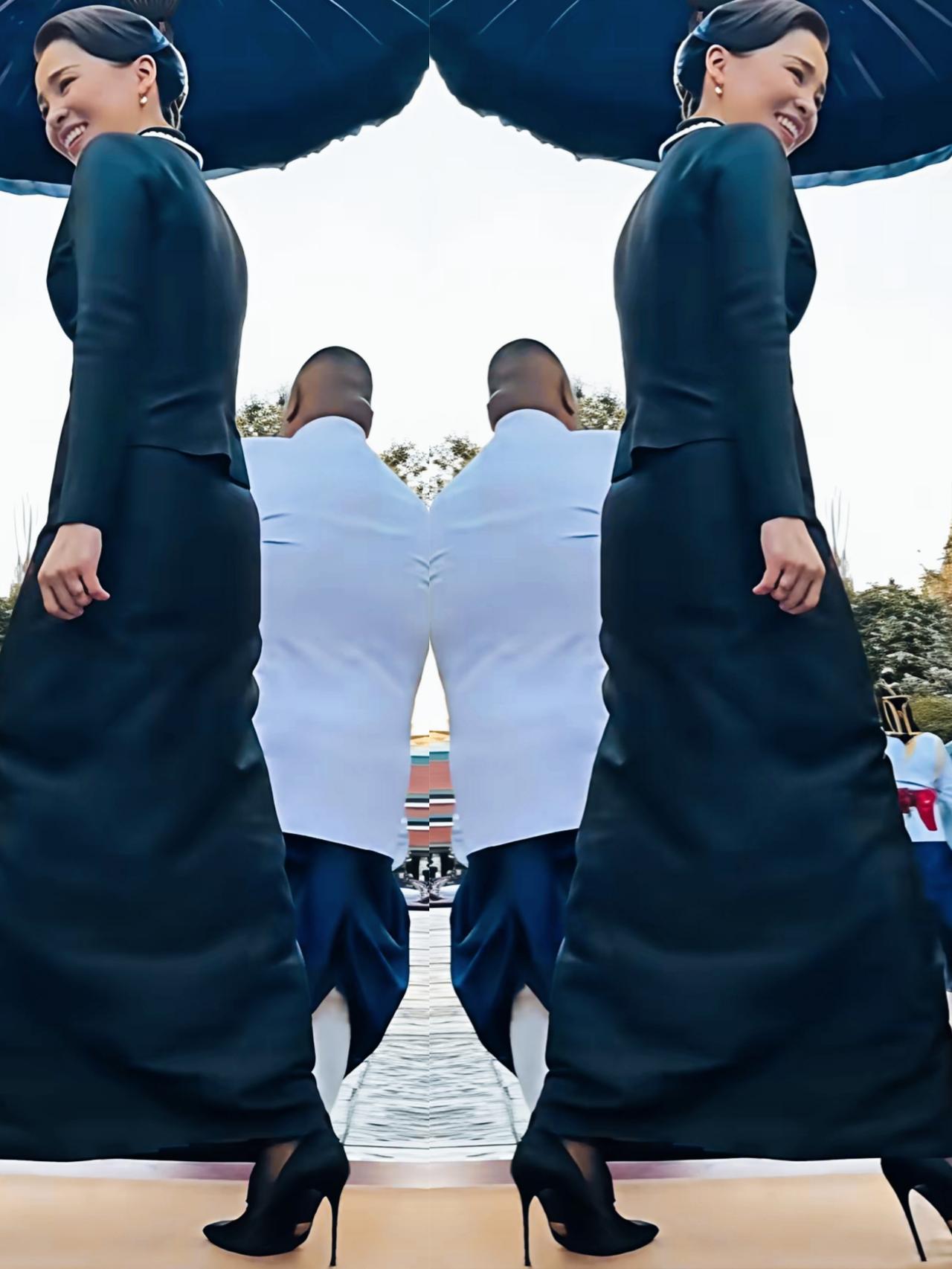 苏提达王后的高跟鞋👠，鞋跟看起来大约几厘米呢？
苏提达王后穿这么高的高跟鞋👠