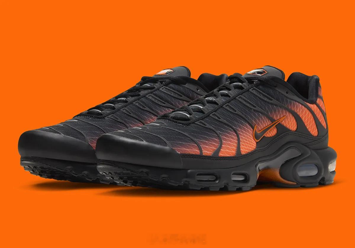 Nike Air Max Plus全新格拉斯哥配色，黑橙渐变演绎街头叛逆美学Ni