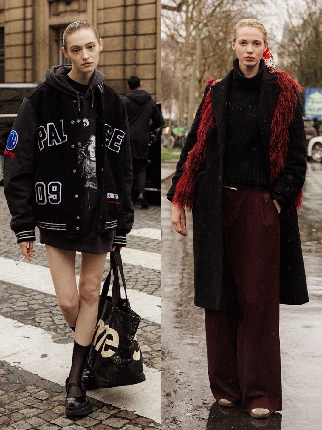 时装周街拍🚶 初春时节，巴黎与纽约的街头，时髦精们的下班穿搭超吸睛。简约不简单