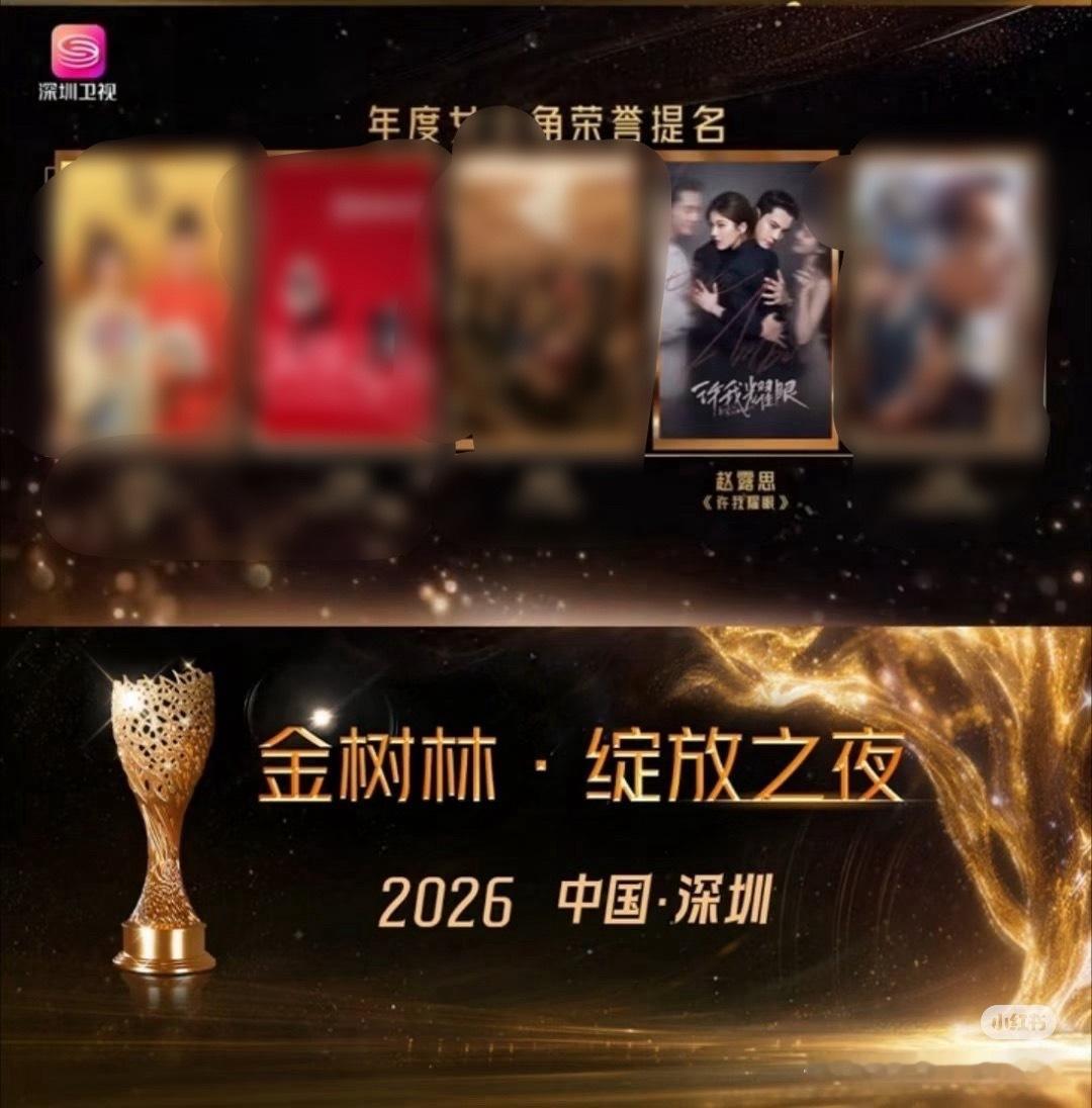 赵露思许我耀眼金树林，不仅提名了女主角，还有造型奖诶，里面造型她自己参与了！！ 