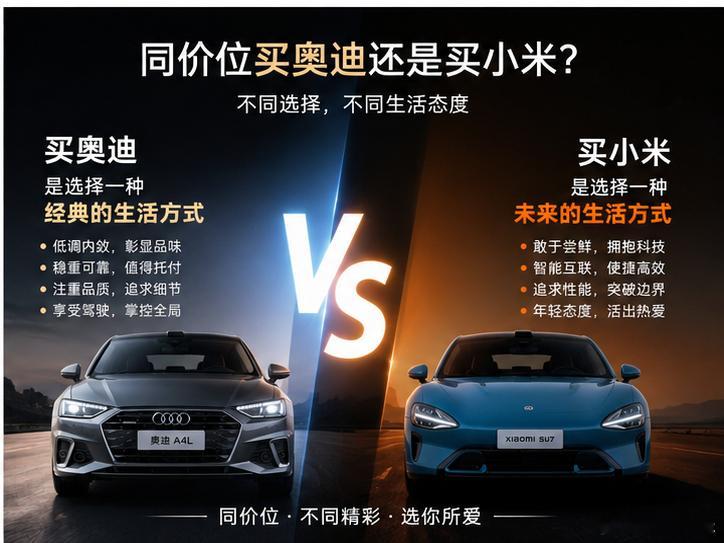 如果预算在30 万左右在奥迪 AUDI E7X和 小米 YU7 之间选，比的是两