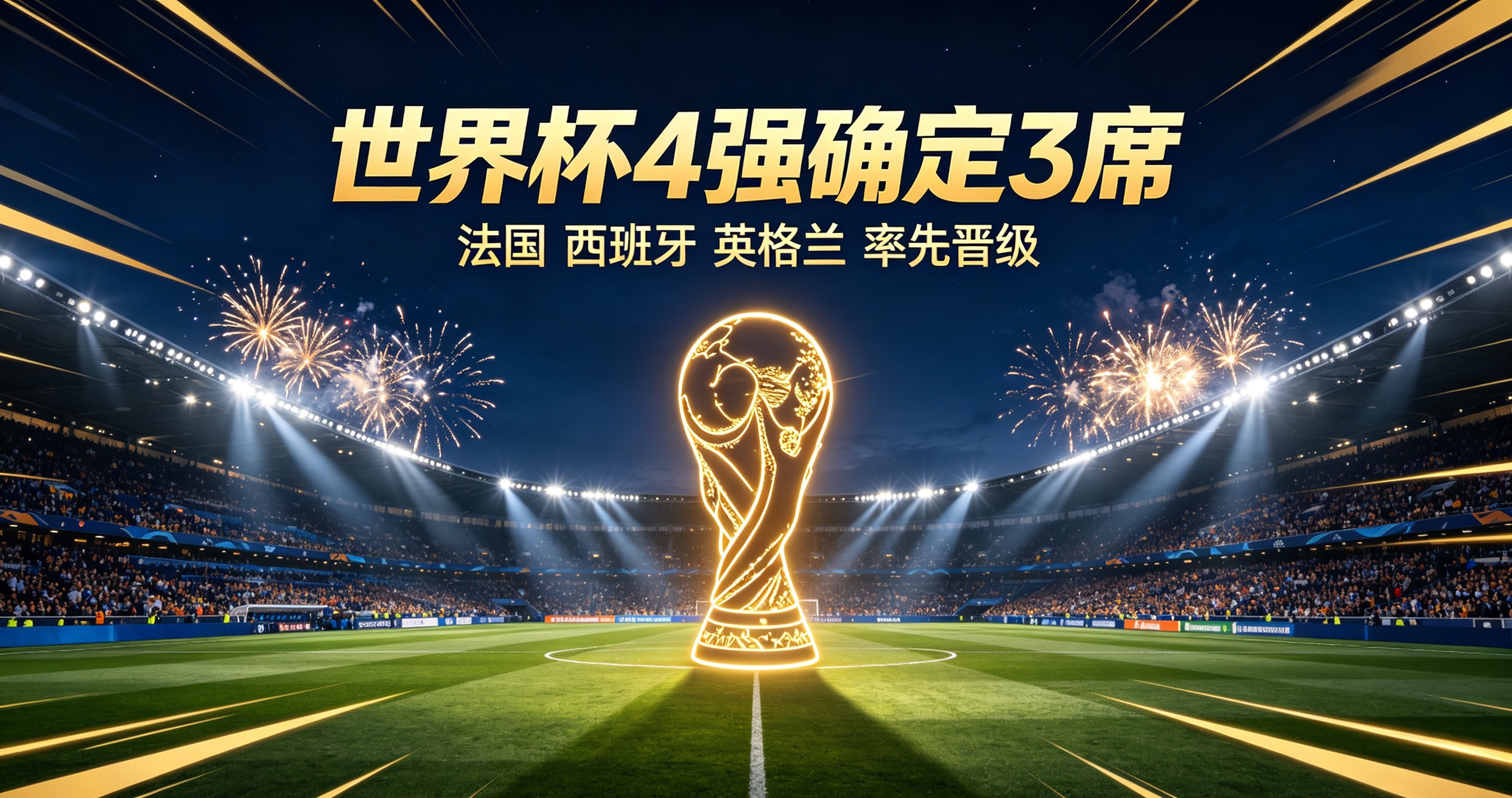 世界杯4强确定3席2026美加墨世界杯八强战决出三张四强门票，法国、西班牙、英格
