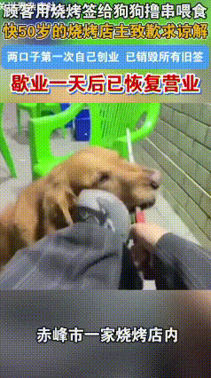 离谱！顾客用烧烤店公用签喂狗引众怒，店主含泪整改，当事人火速锁号避风头
 近日，