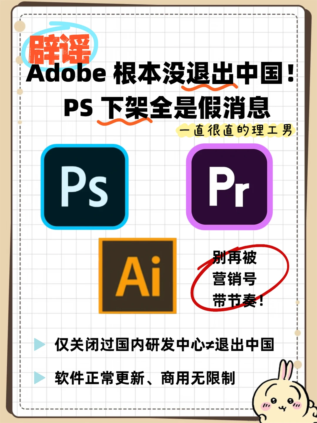 Adobe根本没退出中国！PS下架全是假消息