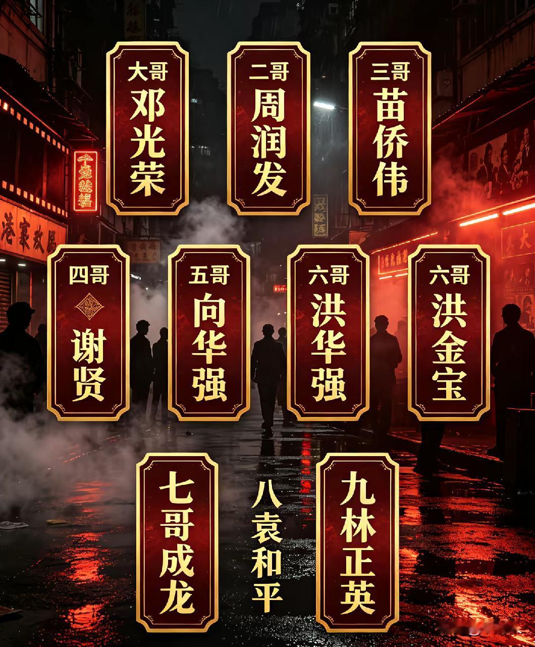 我个人认为香港影坛江湖排位，就应该按这个顺序排名。你认同这个观点吗？
谢贤 周润