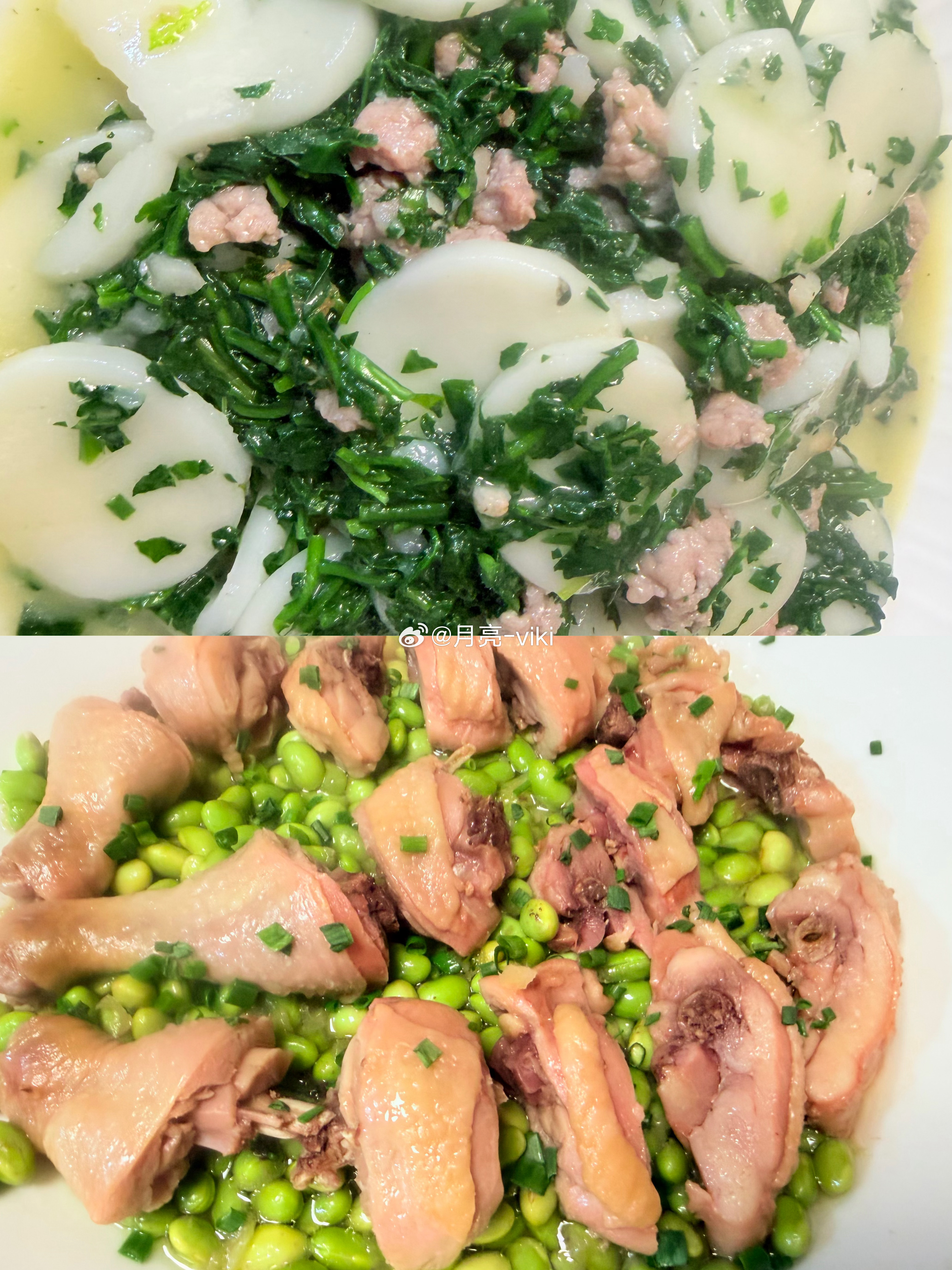 𓌉◯𓇋 ︎ 今日宵夜菜单📝🥘∙咕噜咕噜⑉     荠菜肉丝年糕➕清蒸腊鸡