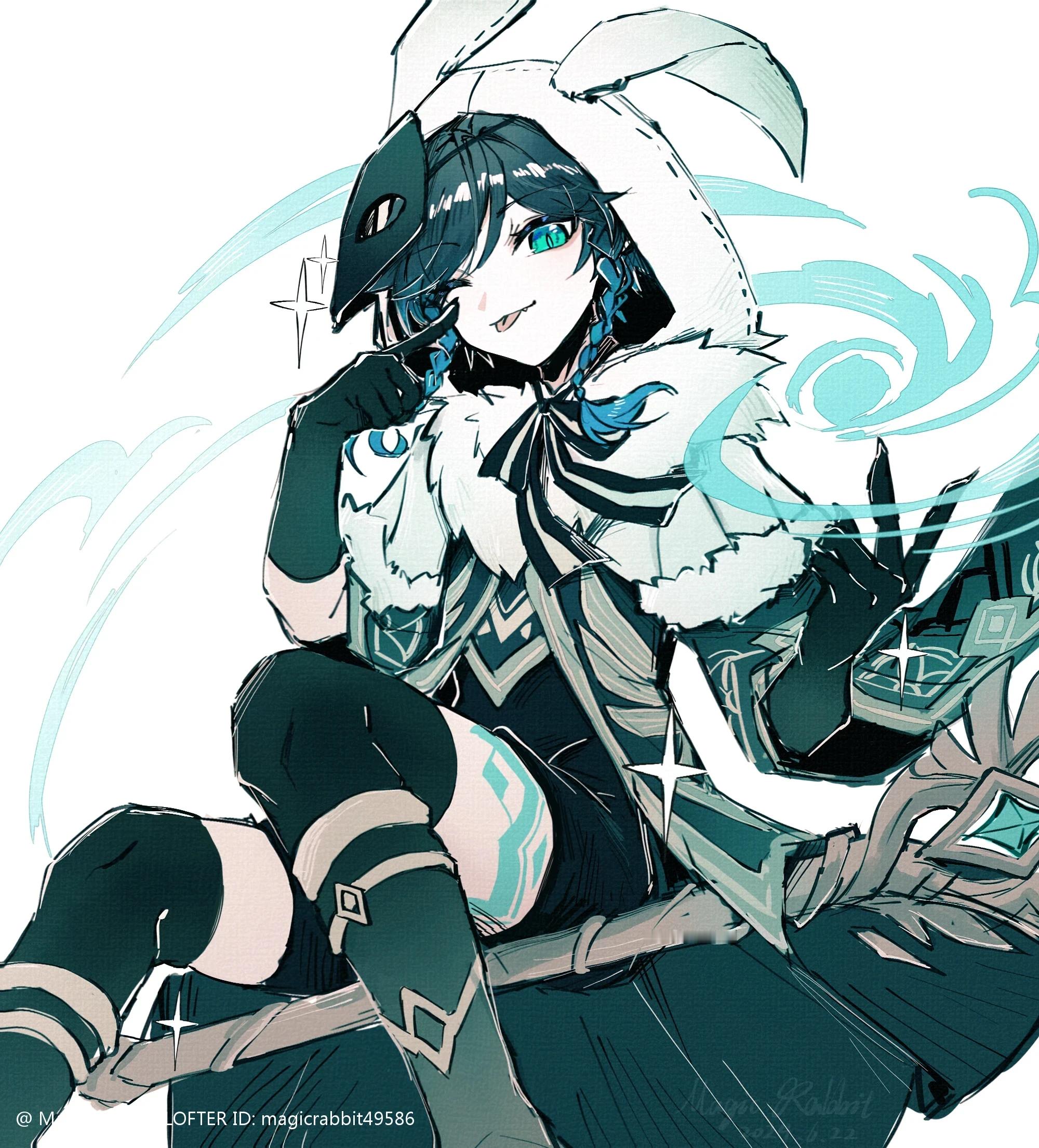 “略”LOFTER画师：Magic_Rabbit原神原神原神温迪