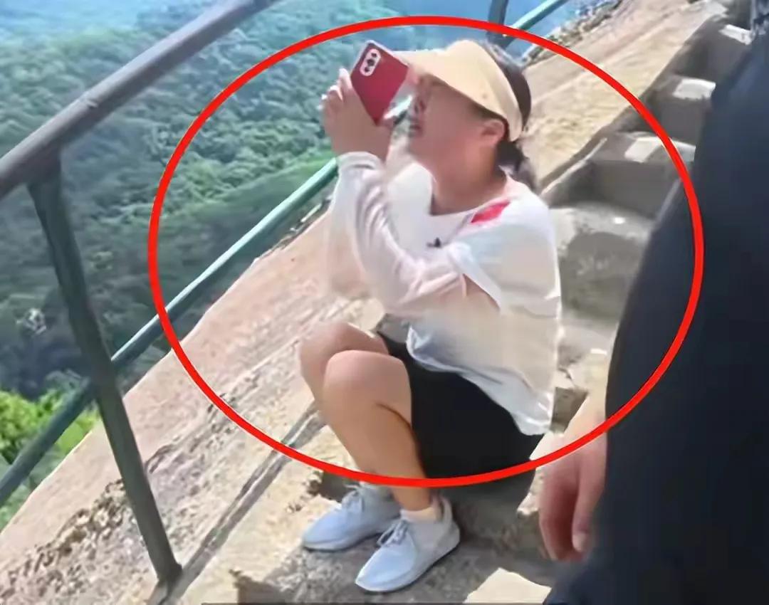 有网友说，这栏杆太矮了确实不安全，应该起诉景点，严查栏杆设计者，没有栏杆可能还不