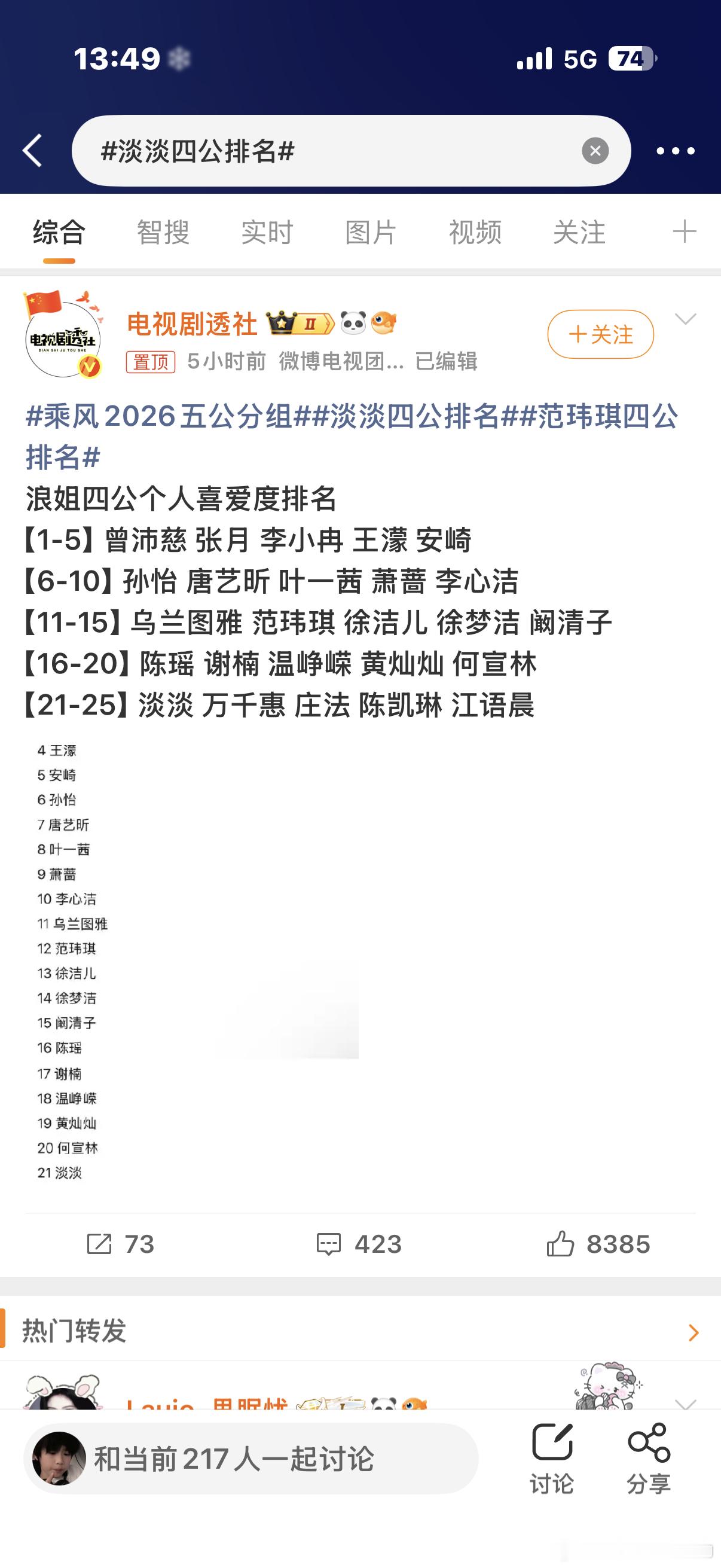 淡淡四公排名期待各位姐姐们啊 