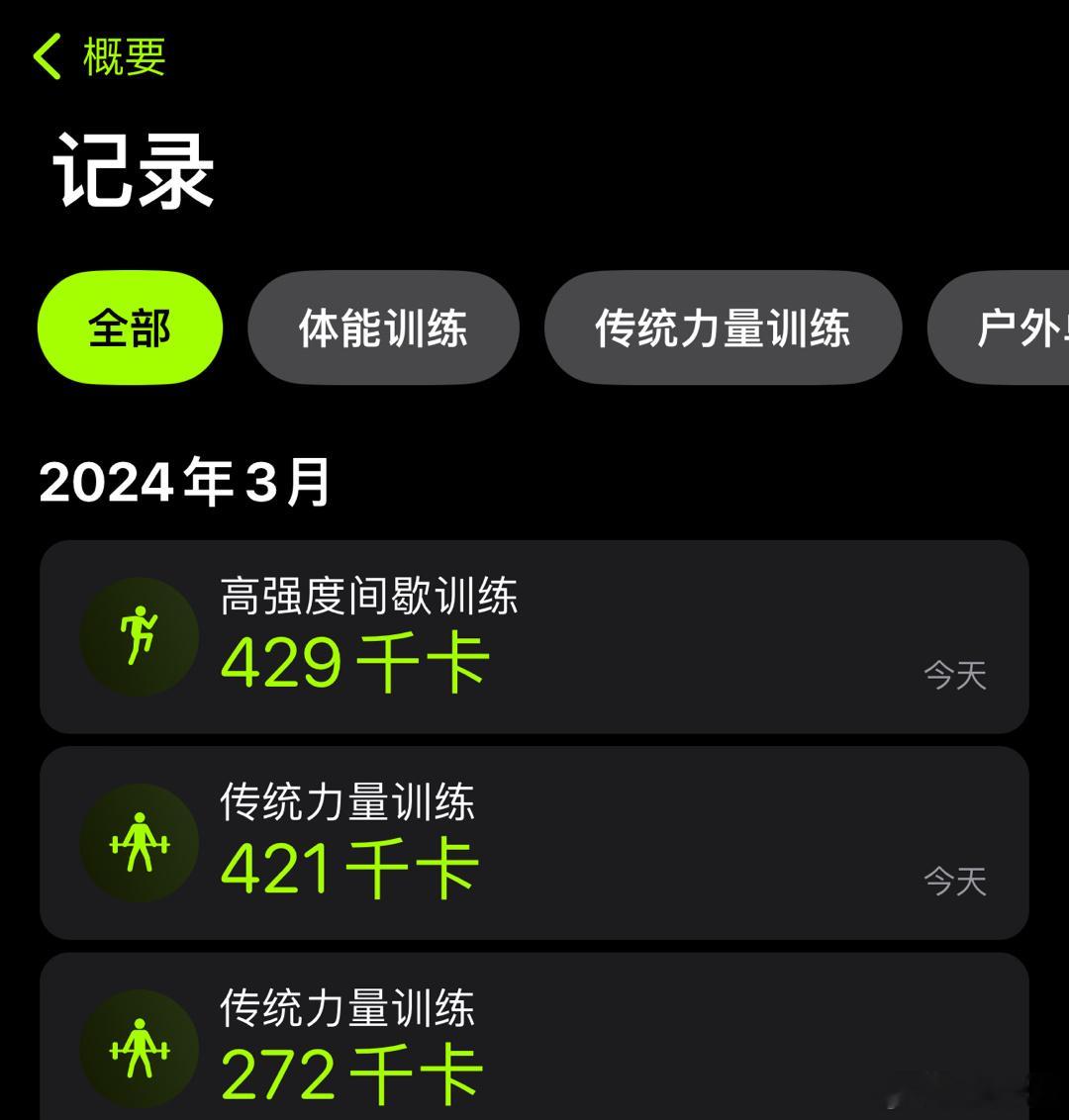 有些时候运动真的会上瘾…下午跟教练无氧训练一个小时晚上闲着自己又在家HIIT四十
