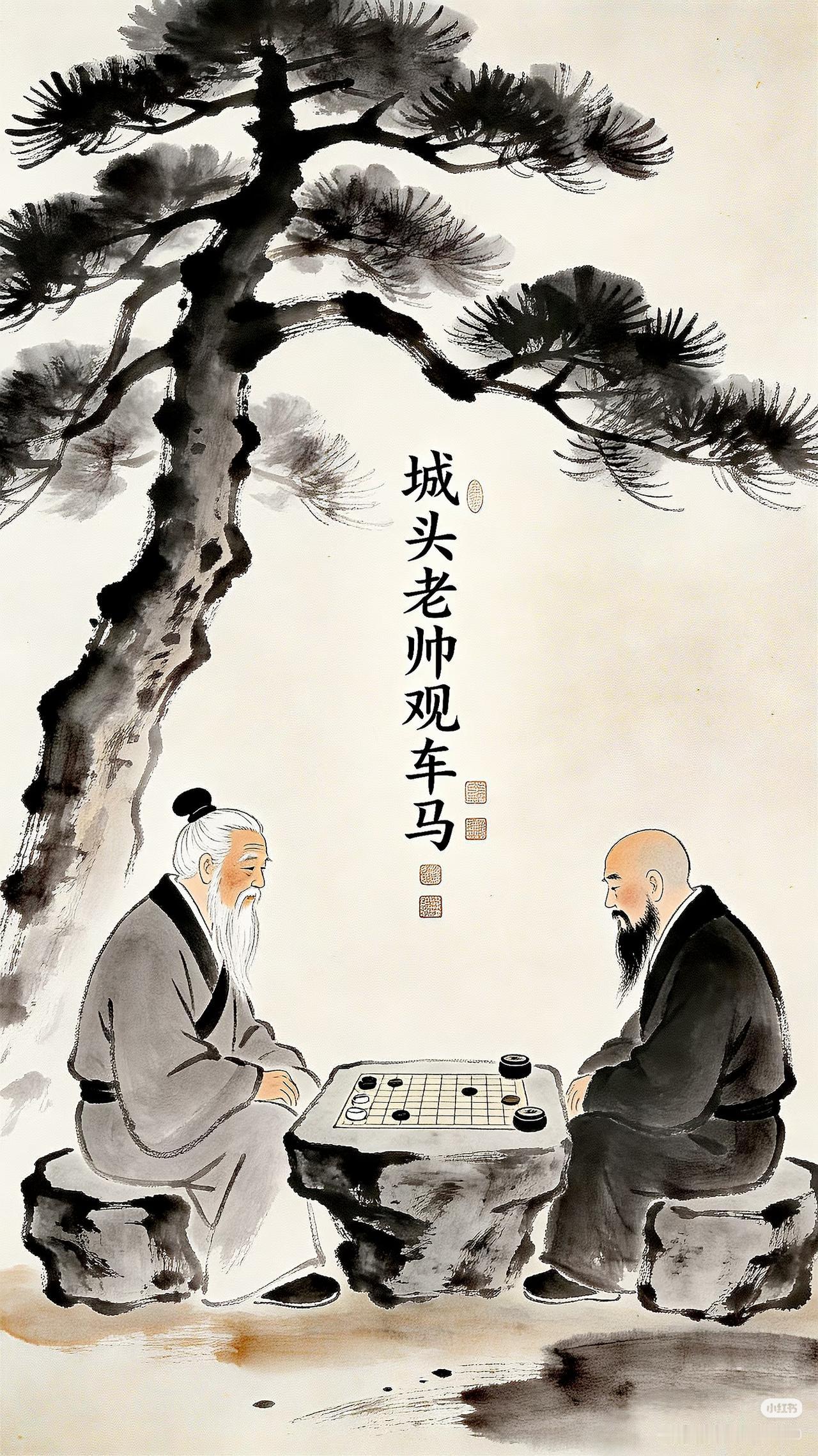 上联：
城头老帅观车马，
下联：？