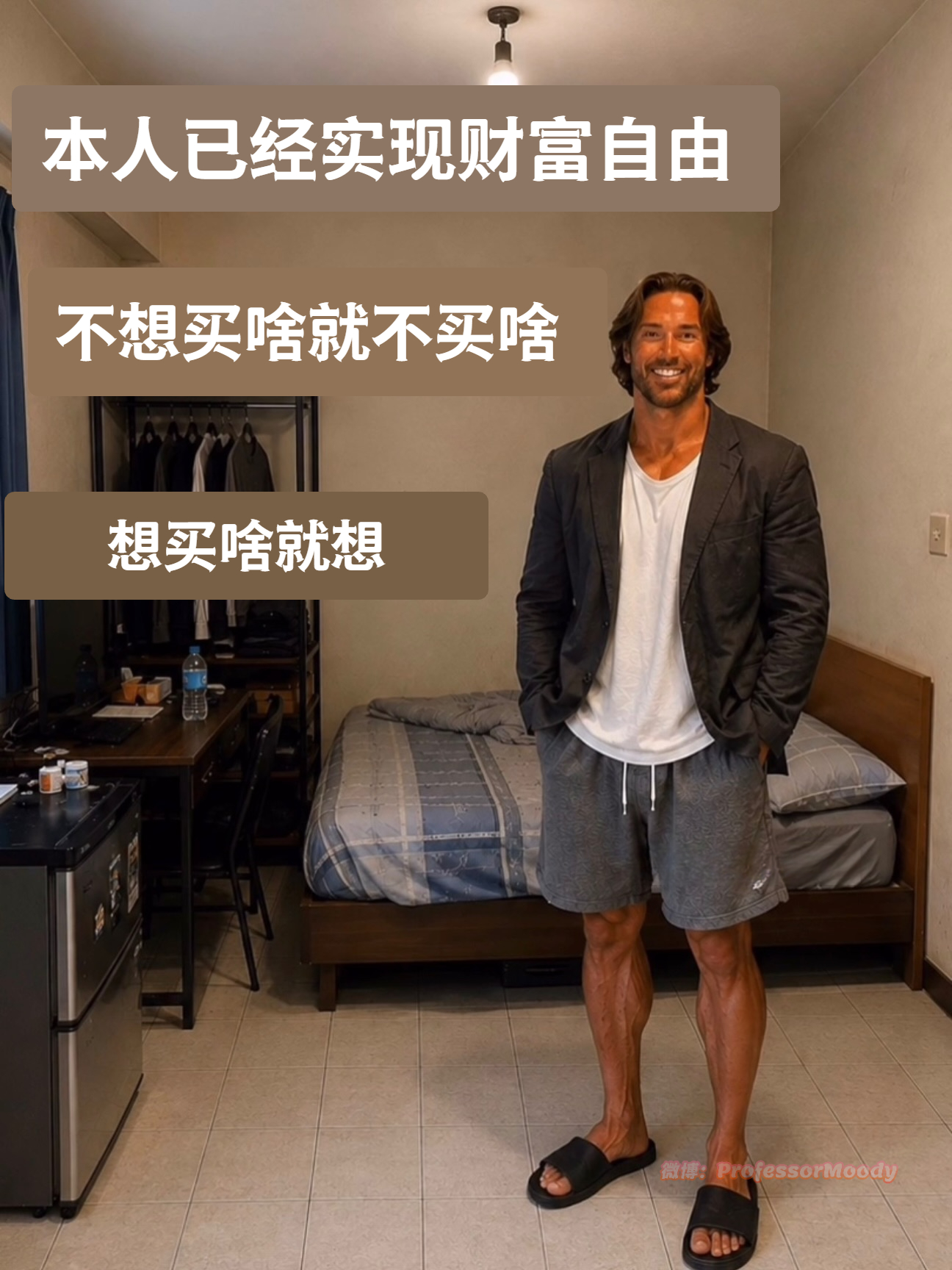 有钱如我meme