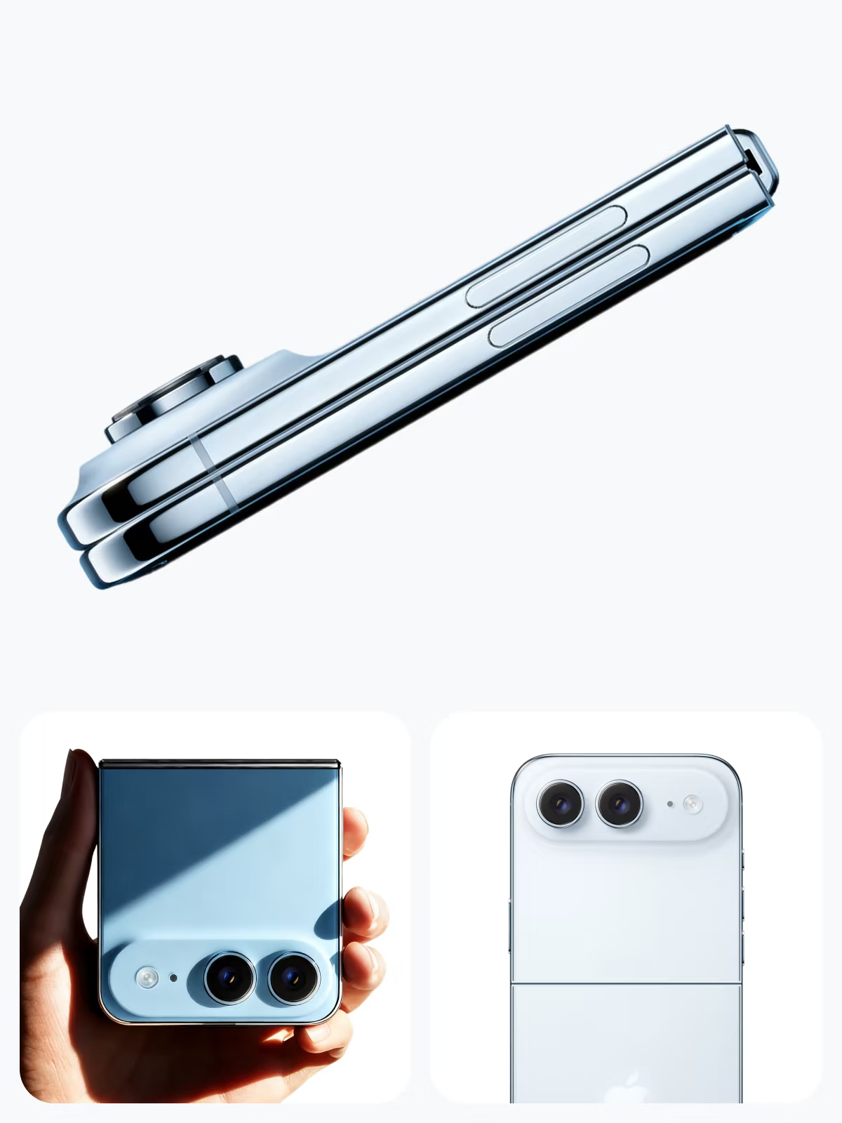 薯友以iPhone Air为基础，渲染出的折叠iPhone。感觉如何[doge]