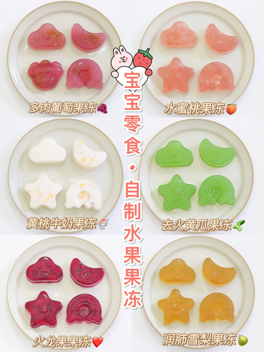 自制水果果冻|宝宝不爱单吃水果？这样做❗️