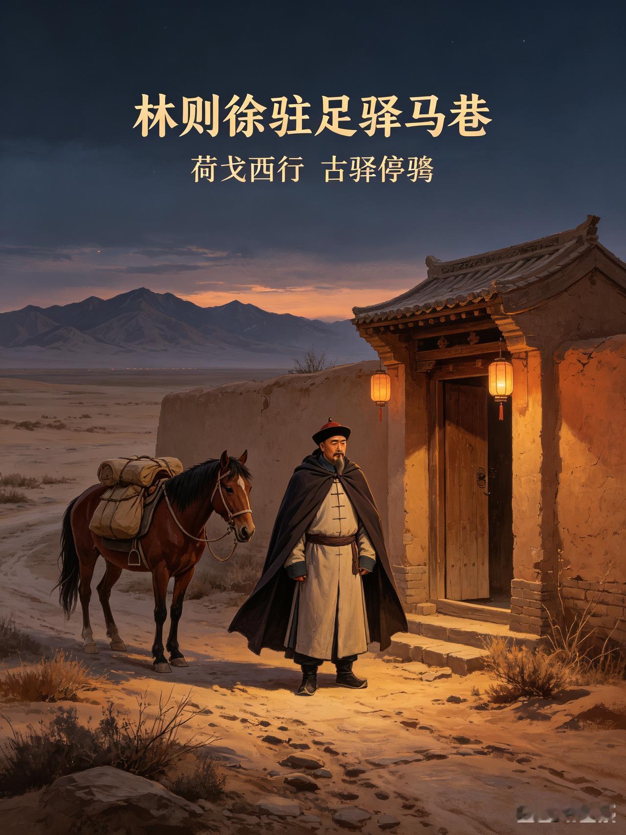 1842年，林则徐被贬伊犁，万里西行途经奎屯古驿马巷
当年歇宿的奎屯军台，就在今