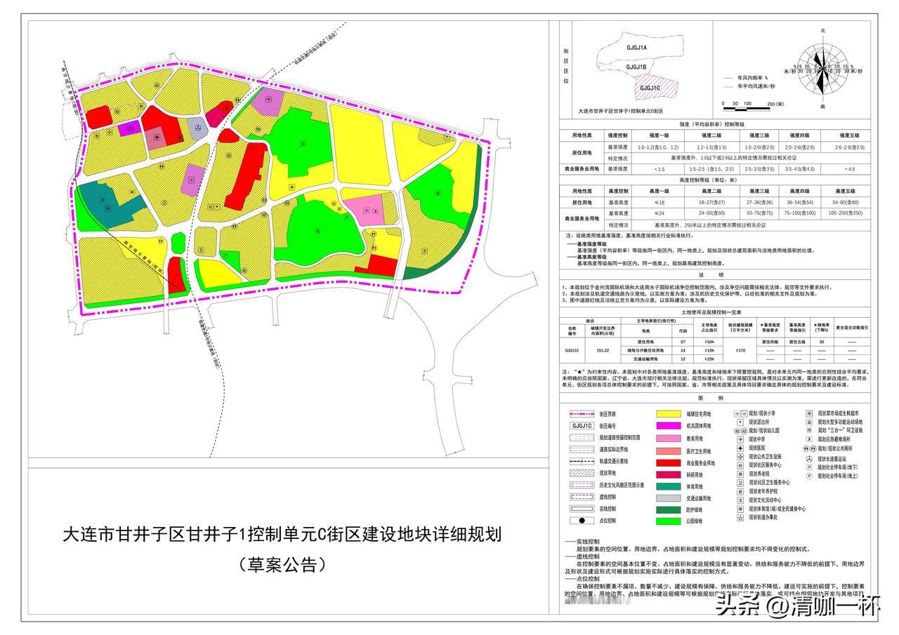 甘井子1控制单元C街区规划公布，涉及石矿改造！

区域位置：本规划街区位于大连市