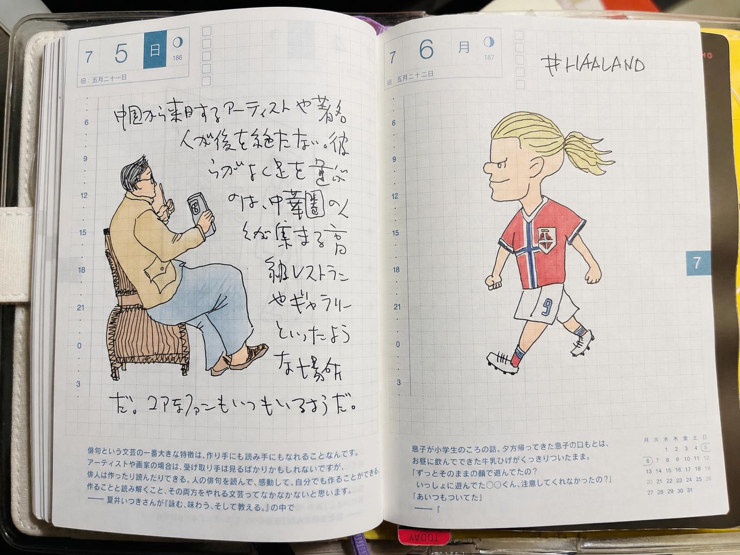 今天我画了梅开二度的哈兰德🇳🇴⚽️哈兰德连发5条中文动态