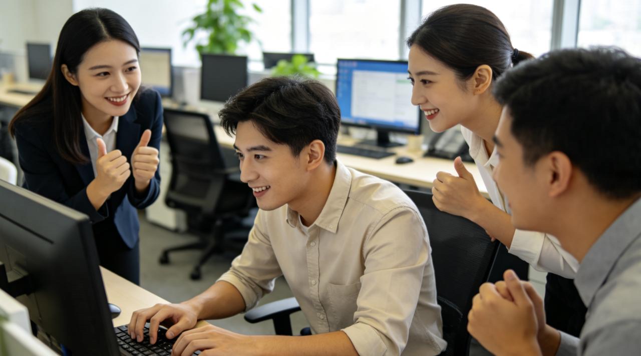 公司新来了一个年轻人，干活麻利，脑子也灵光，大家都很看好他。
转正前一周，领导找