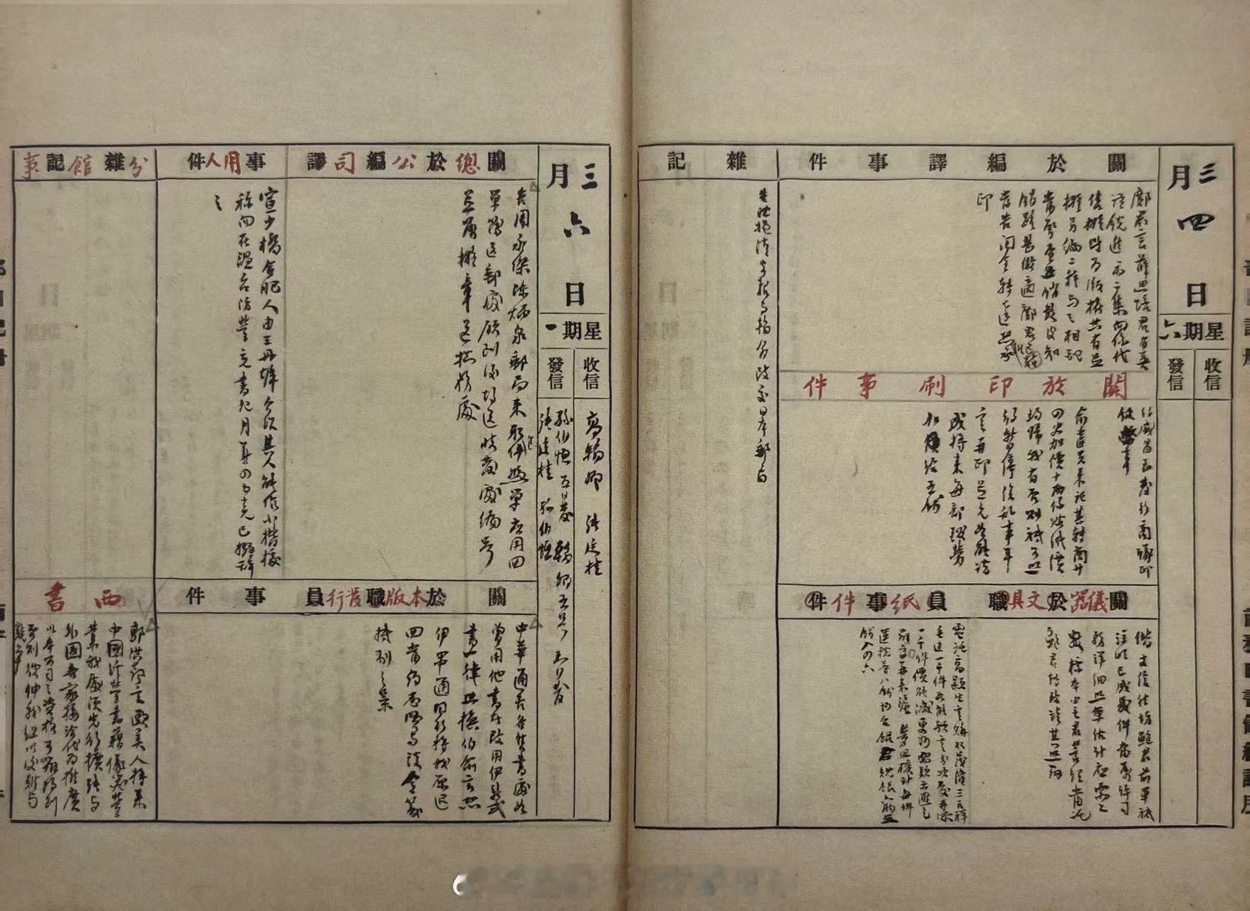 #上海图书馆藏张元济文献#日记二1916年3月6日 星期一1916年是张元济开始