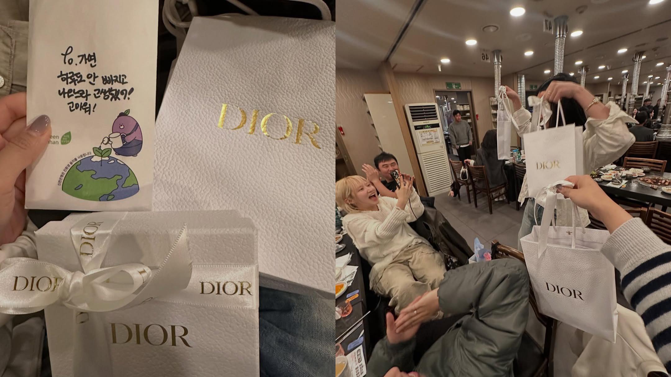 《月刊男友》收官派对，JISOO送上DIOR礼物🎁金智秀