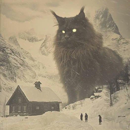 冰岛巨猫：专吃没穿新衣服的人。Jólakötturinn（圣诞猫）是冰岛民间传说