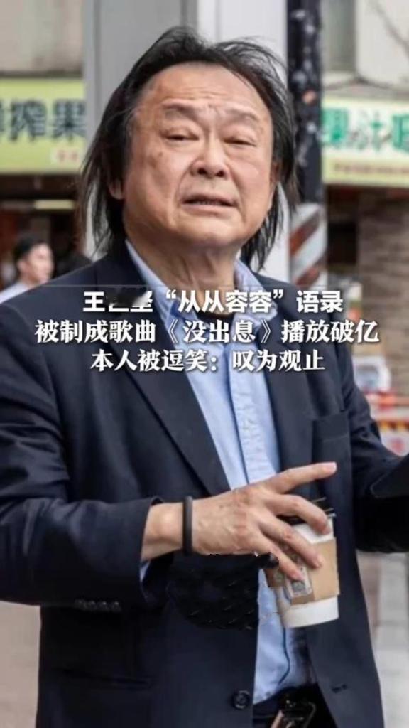 网友将台湾政客王世坚“从从容容”语录改编成神曲《没出息》，歌词“统一那天谁哭才是