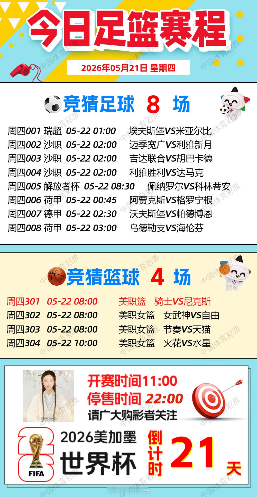 【早安·周四🌞】🧧排列3、排列5、天天开。足坛好戏 8 场登场，单关 0 场