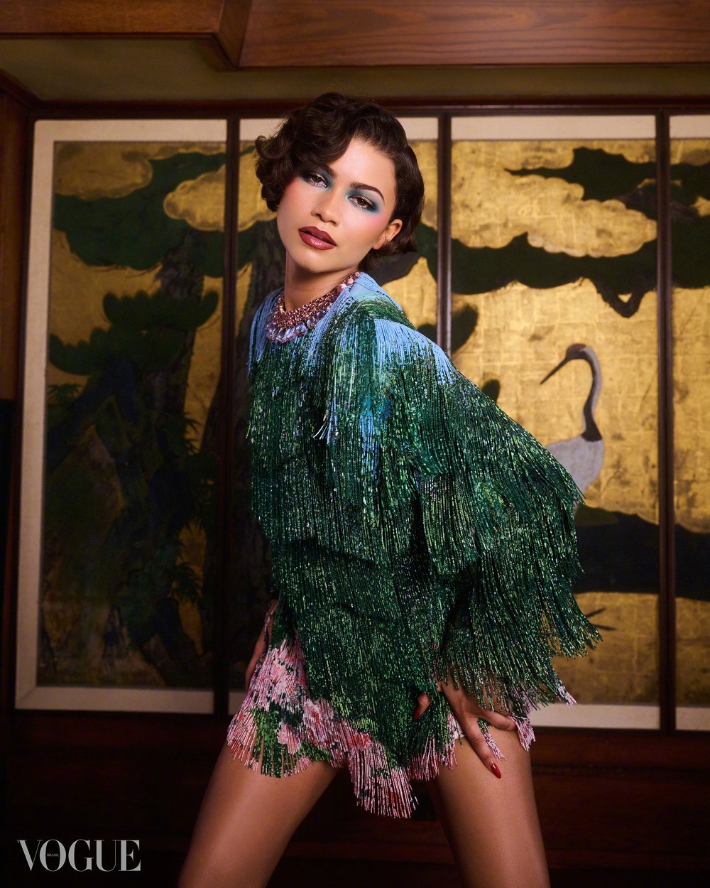 Zendaya “赞姐” Vogue Brasil 巴西版五月刊封面，穿着Lou