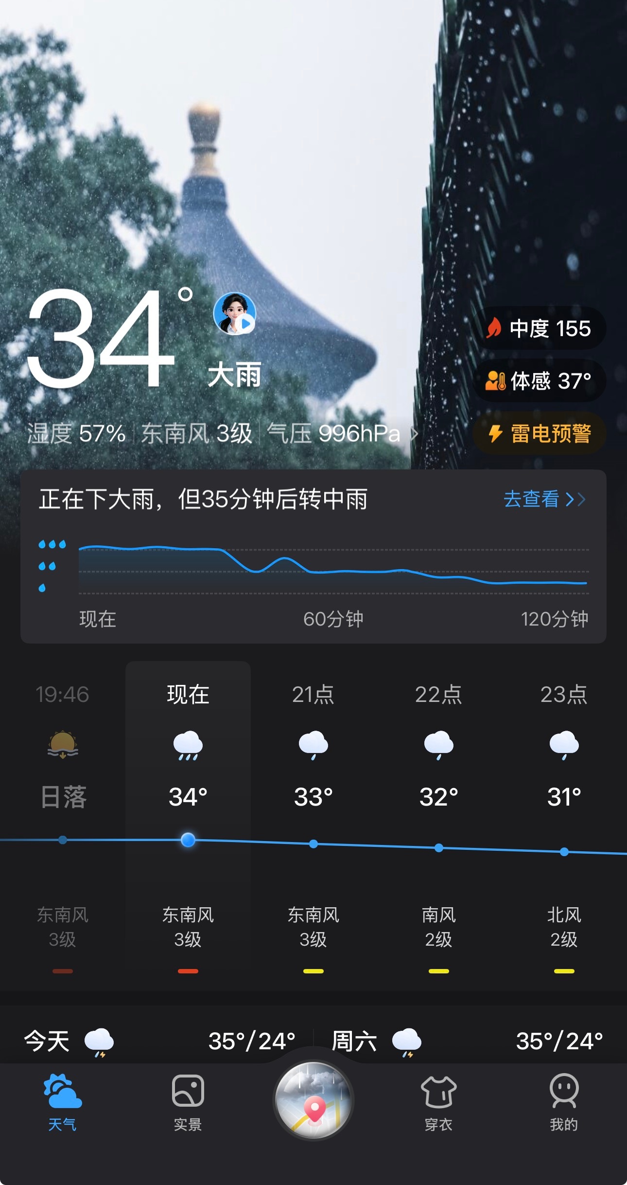 北京，高温，暴雨，终于有点夏天的样子了 