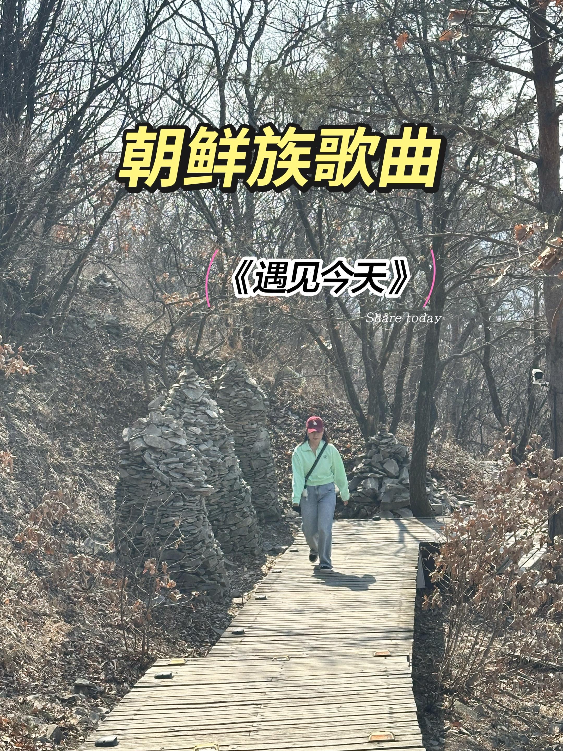 朝鲜语 登上山顶看美景 这是一种很新的爬山方式 爬山打卡 创作人计划
