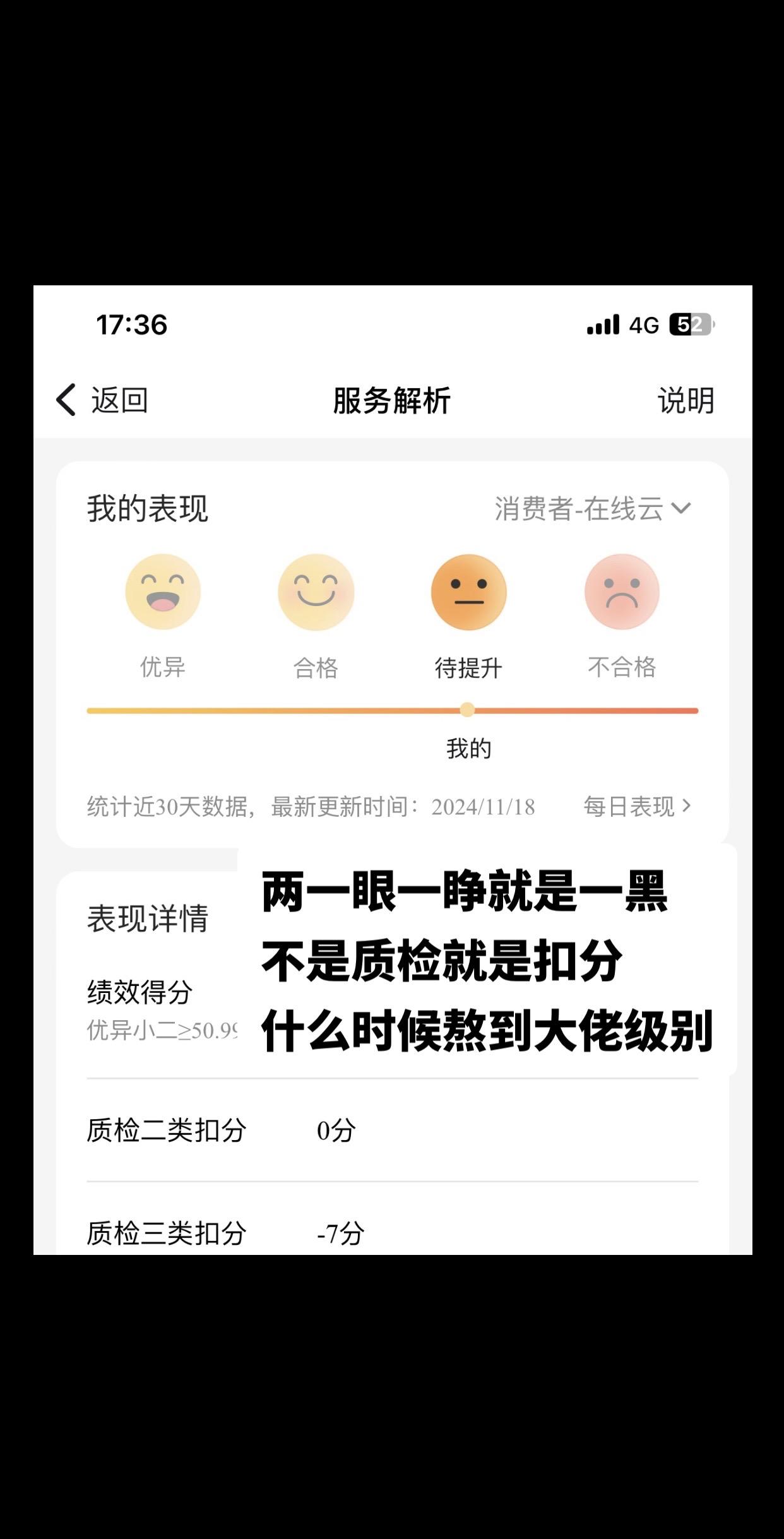 睁眼一看心情又了，培训，质检，扣分一点，没班可上，心情糟糕的很