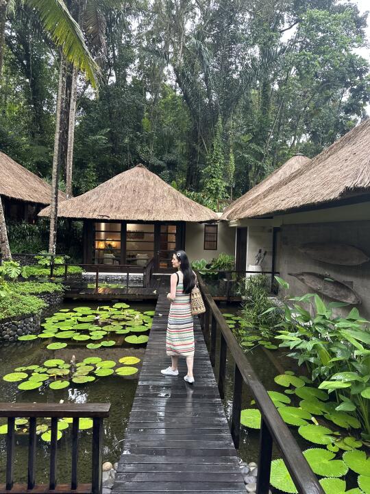 被热带雨林吻过的彩虹条纹裙｜度假氛围100%