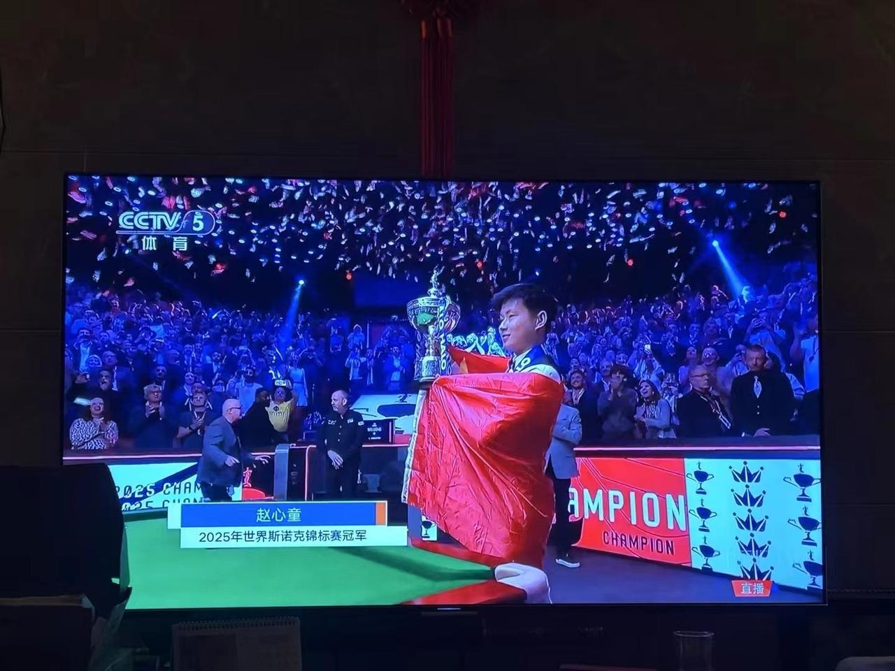 中国天才闪亮世界舞台，恭喜赵心童世锦赛夺冠！