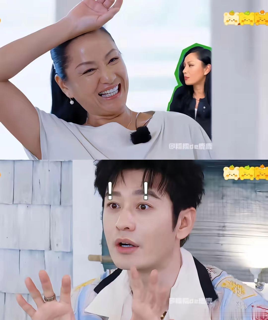 瞿颖，还是太敢问了。黄晓明对瞿颖说:“颖姐，咱俩认识的时候我才十八十九岁。现在已