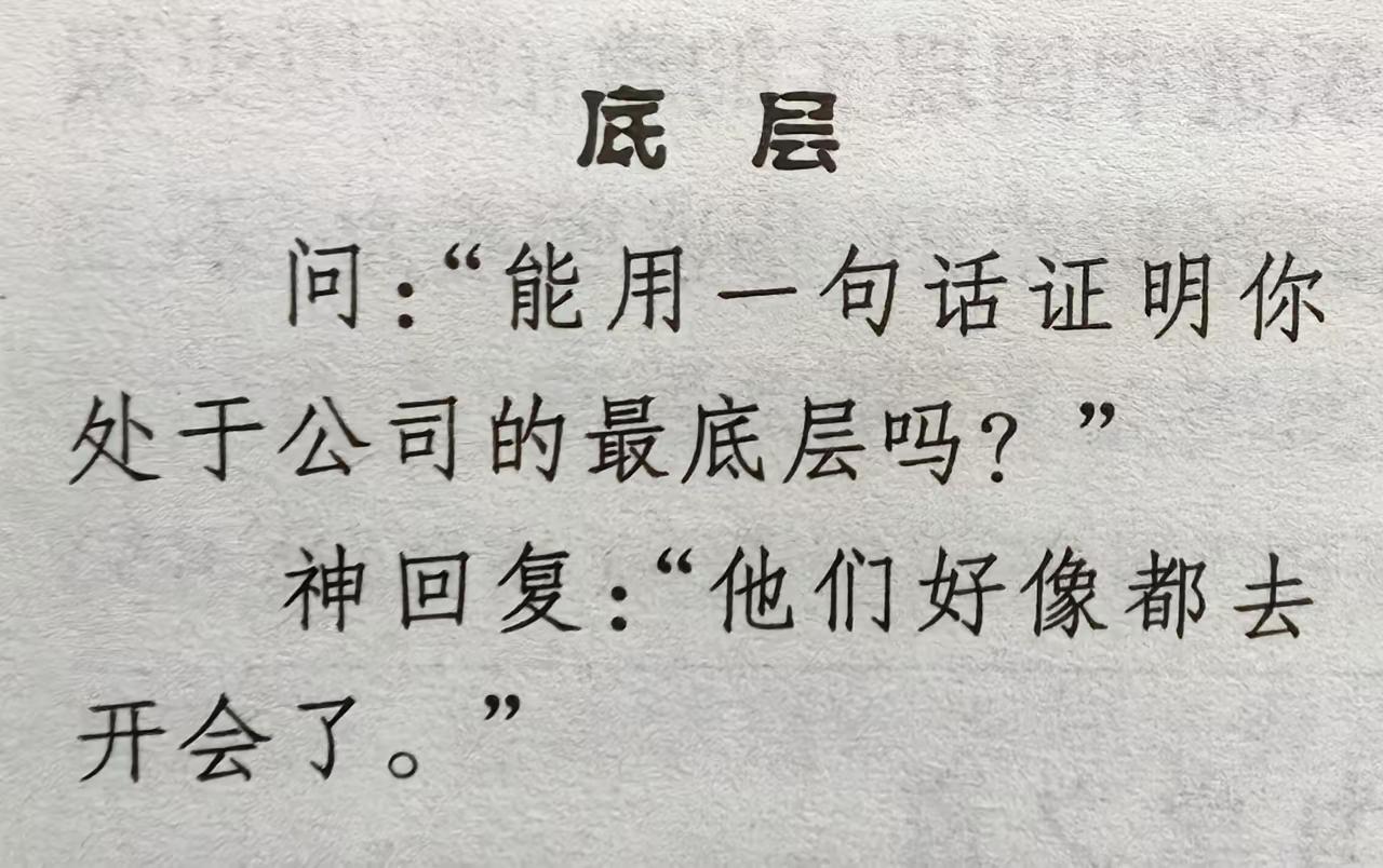 这个梗估计是有地域特色的，被会议抛弃了，就成了格格不入的局内局外人了。