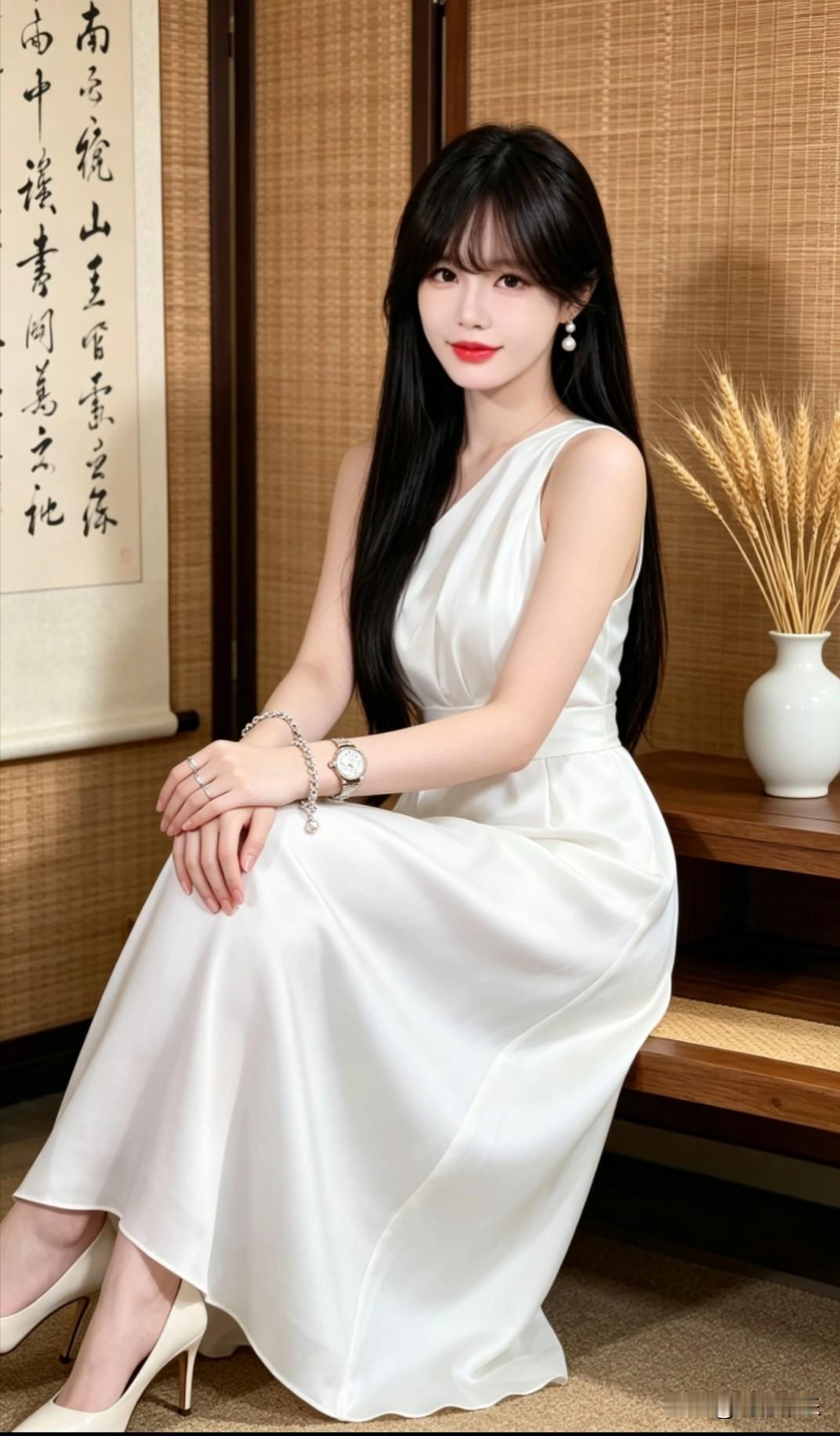 时尚穿搭,女人最美的姿态是什么? 优雅白裙，静谧时光，温柔如你
