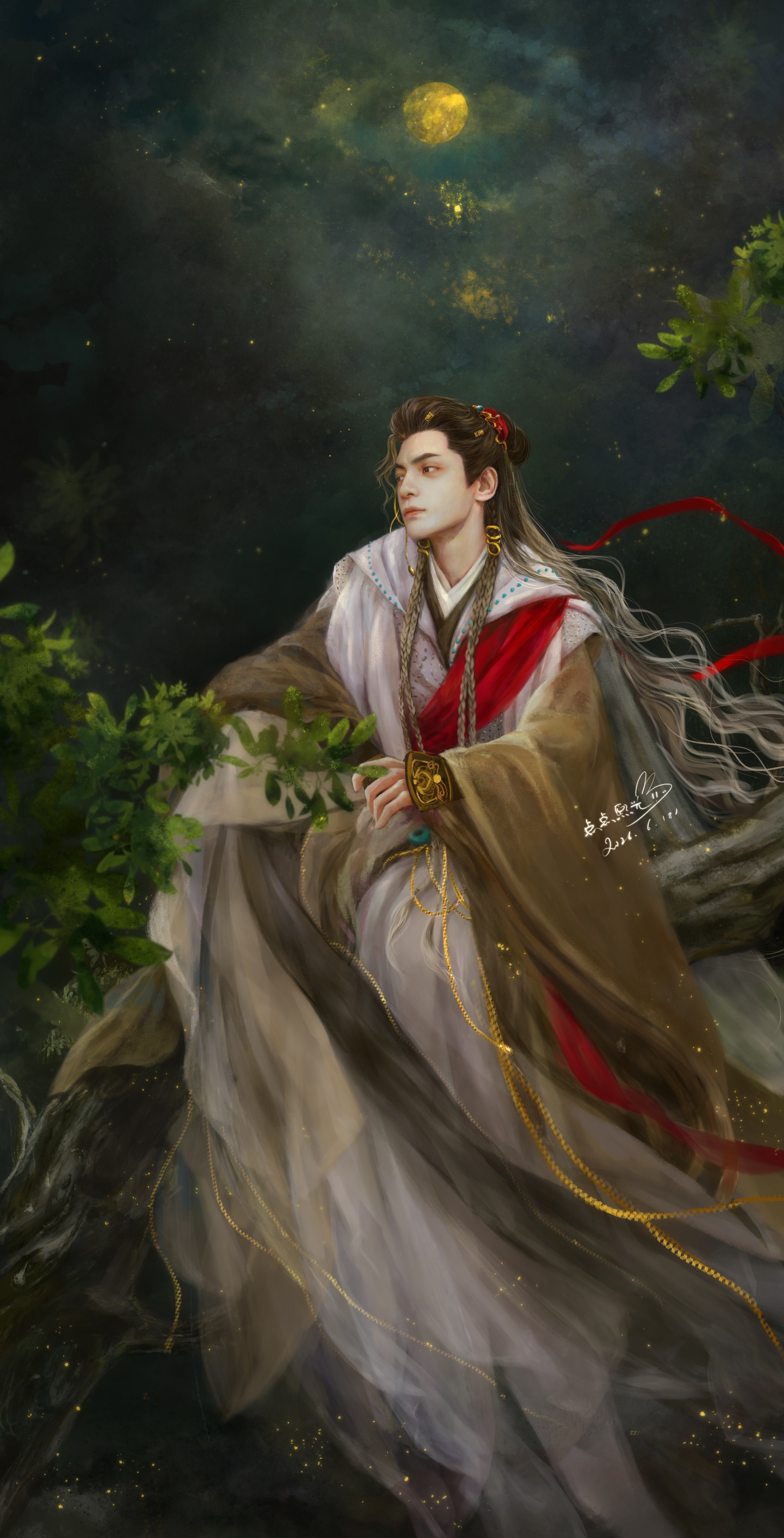 很喜欢这个造型的唐俪辞，其实我画了很多张～pick你的星画手超话创作官 罗云熙