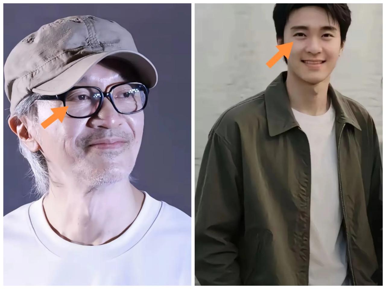 周星驰清澈眼神35年前后对比。