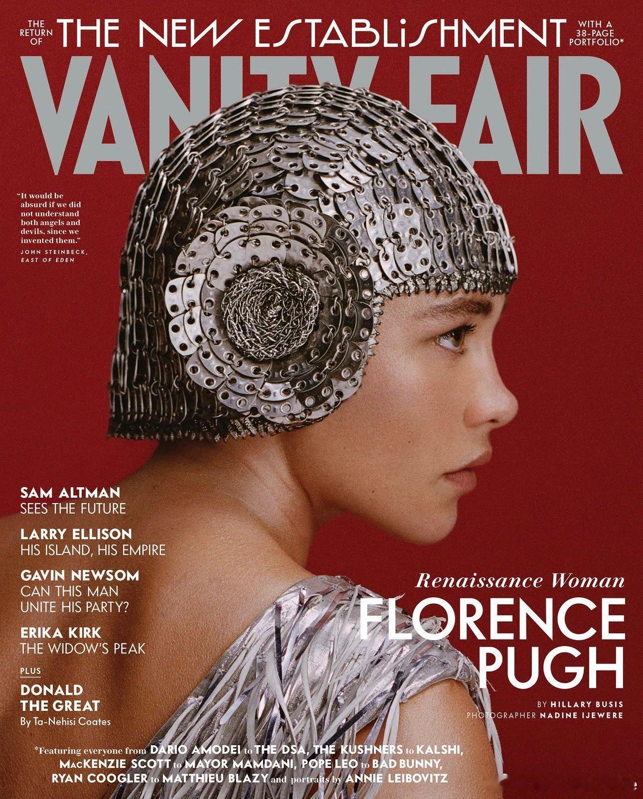 Florence Pugh 登上 Vanity Fair新刊封面📸: Nadi