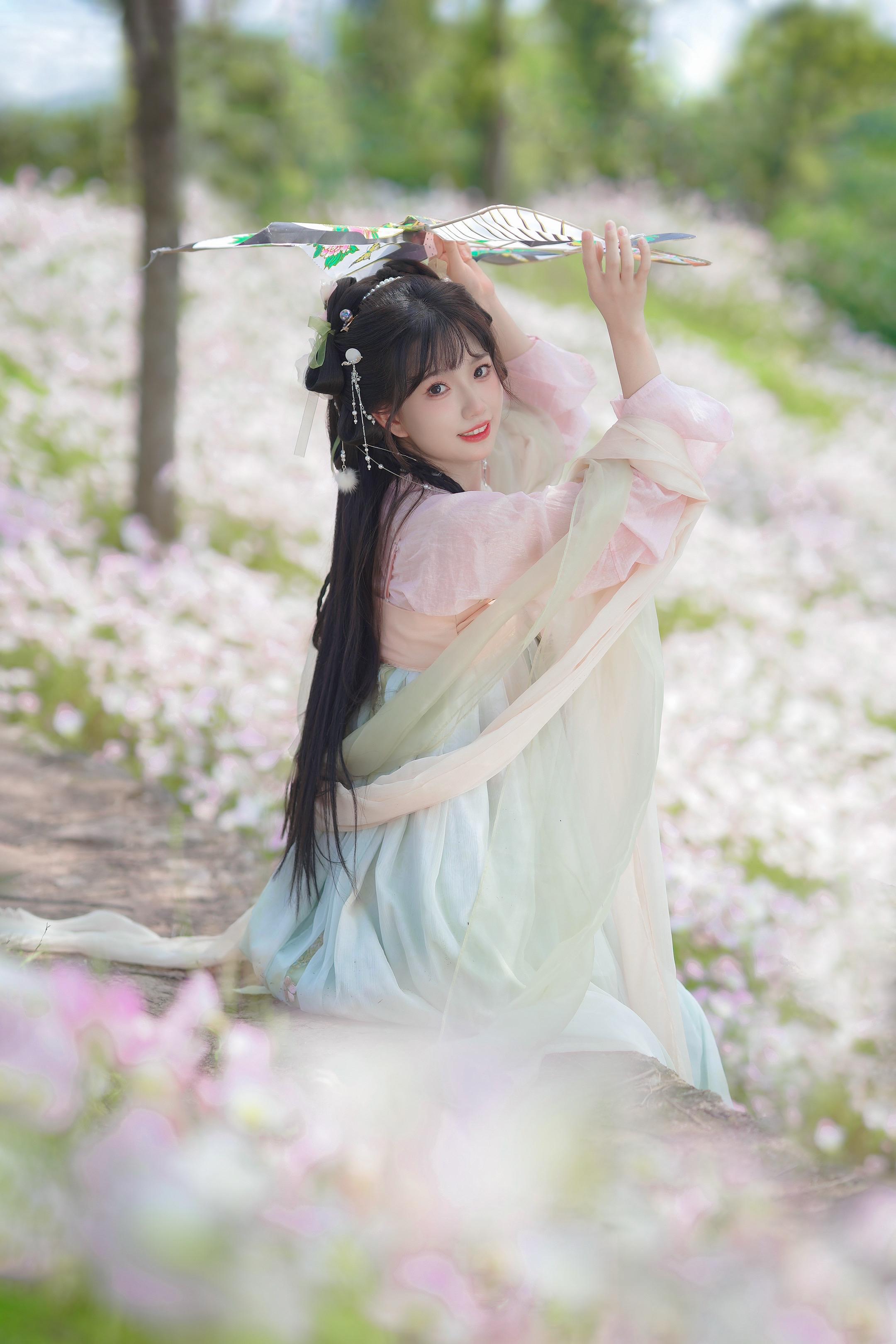 竹溪河的月见草开了，彷佛掉入粉色花海中～