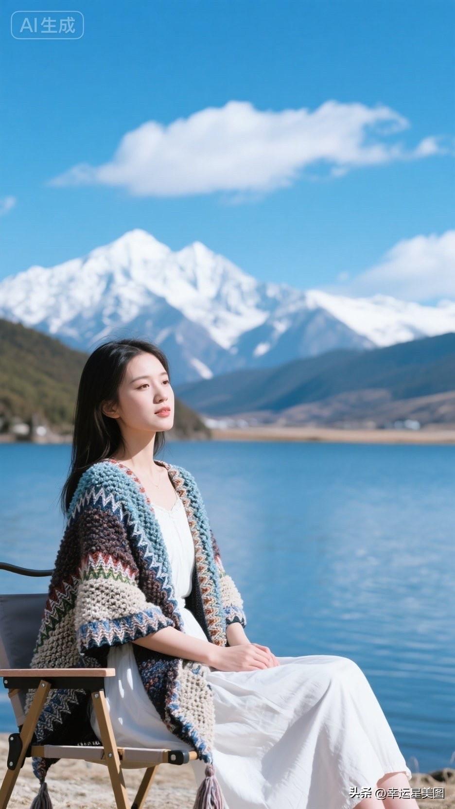 在湖畔静坐，感受大自然的宁静与美好。