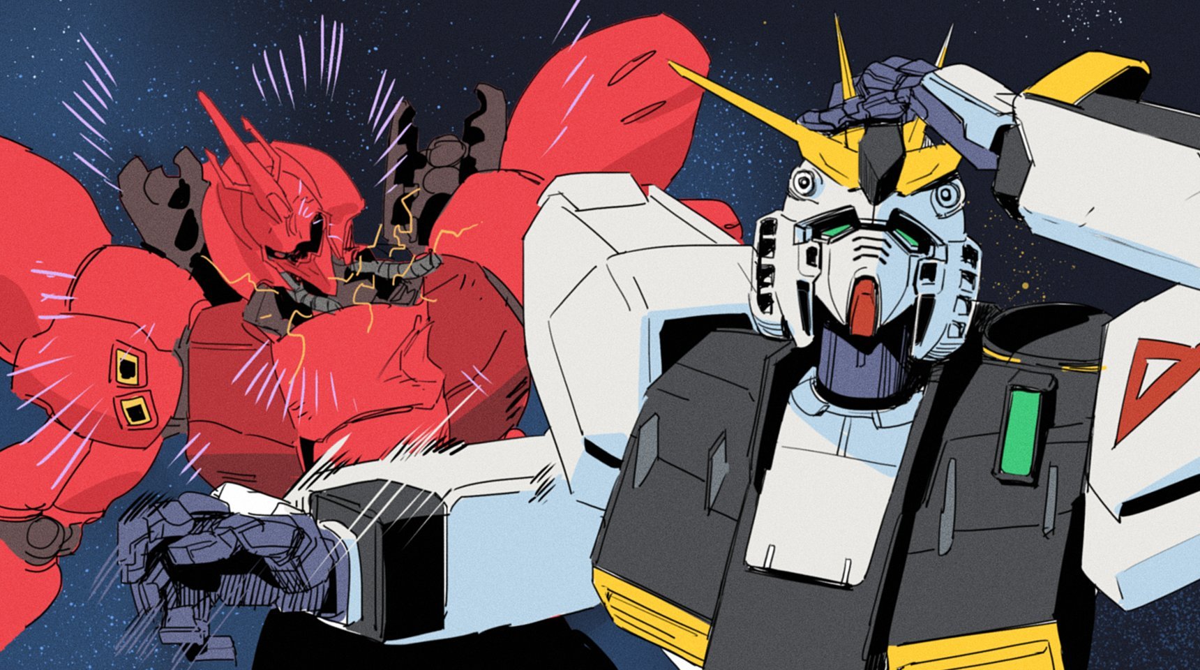 是V型天线，牛高达拨了V型天线！（via sarcophage）高达