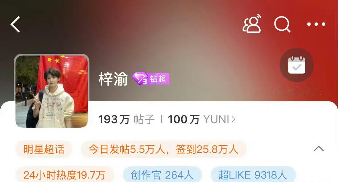 这么快就破百万了？[哆啦A夢吃驚][哆啦A夢吃驚][哆啦A夢吃驚]梓渝超话粉丝破